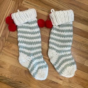 Two Hearth & Hand with Magnolia knit Stockings